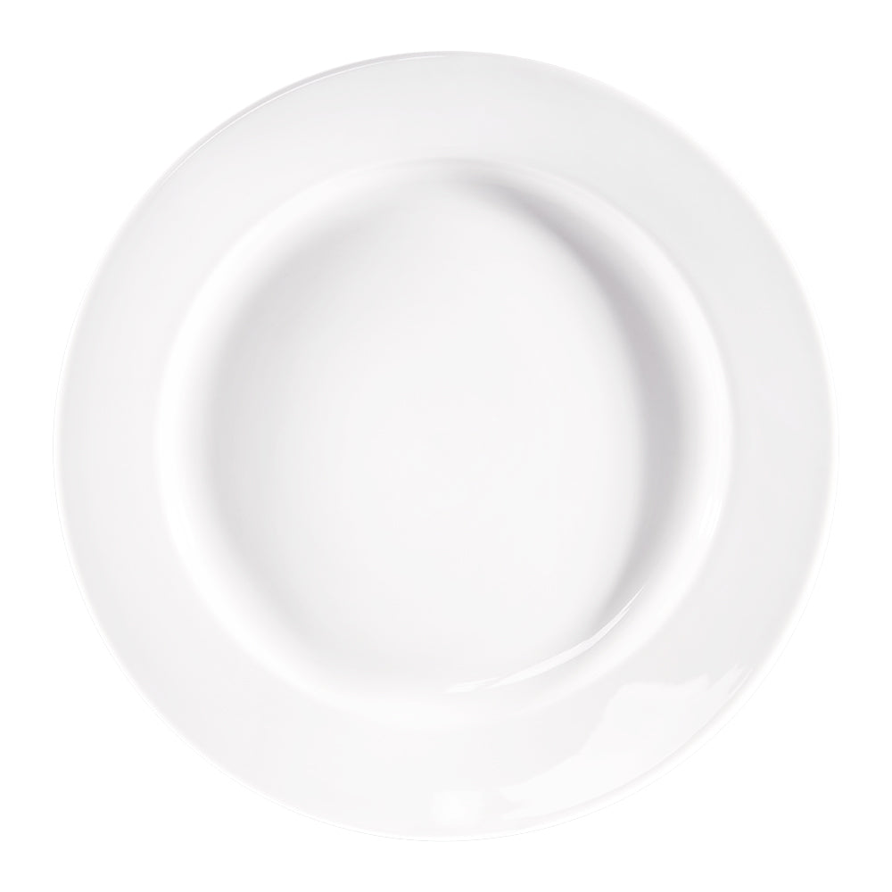 Stalgast 3 flache Teller, reinweißes Hotelporzellan, Serie Isabell, Ø 280 mm