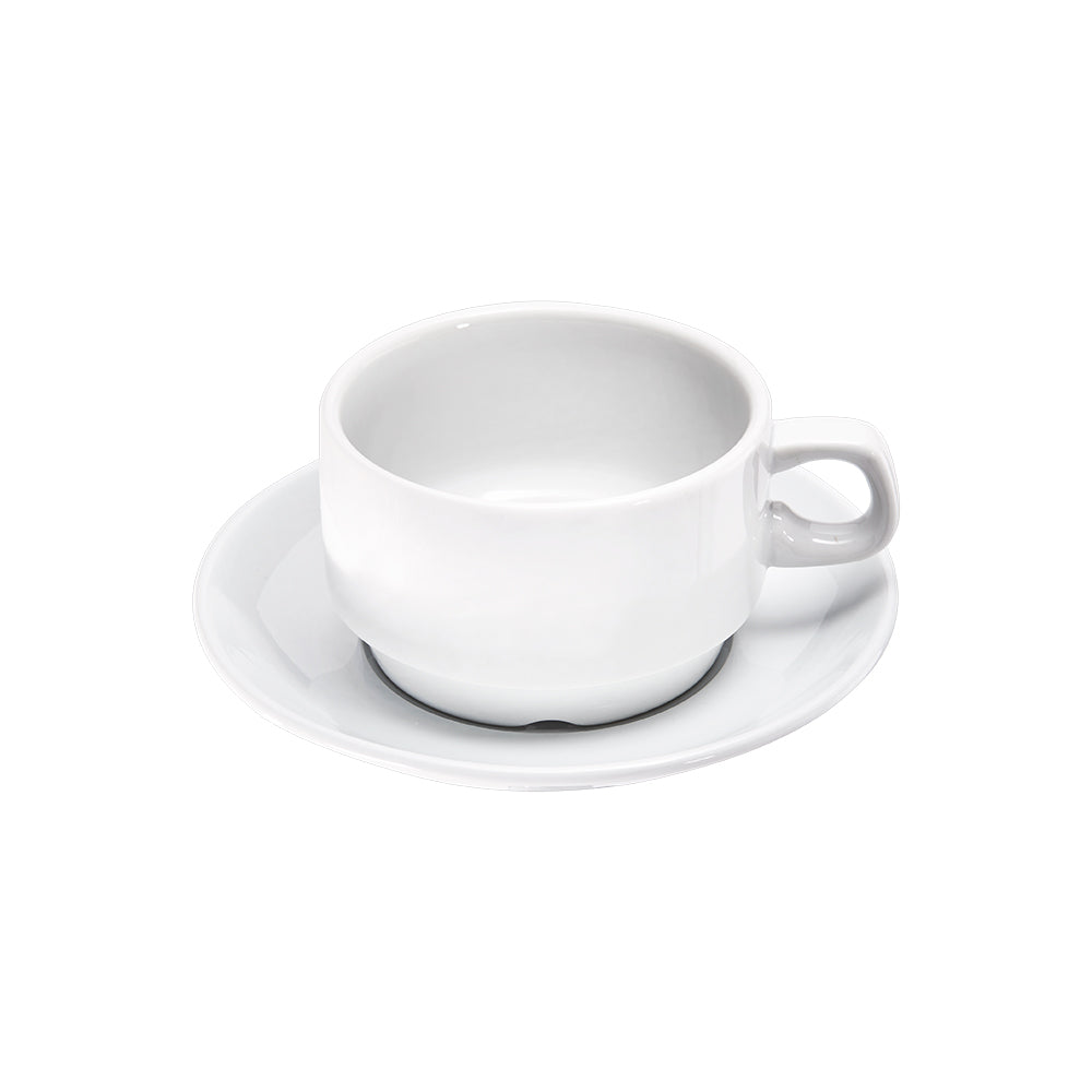 Stalgast Cappuccino-Obertasse, reinweißes Hotelporzellan, Serie Isabell, Stalgast, 0,30 ml