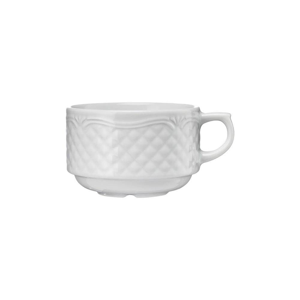 Stalgast Kaffeetasse, Porzellan, weiß, Serie Aphrodite, Lubiana, 0,25 Liter