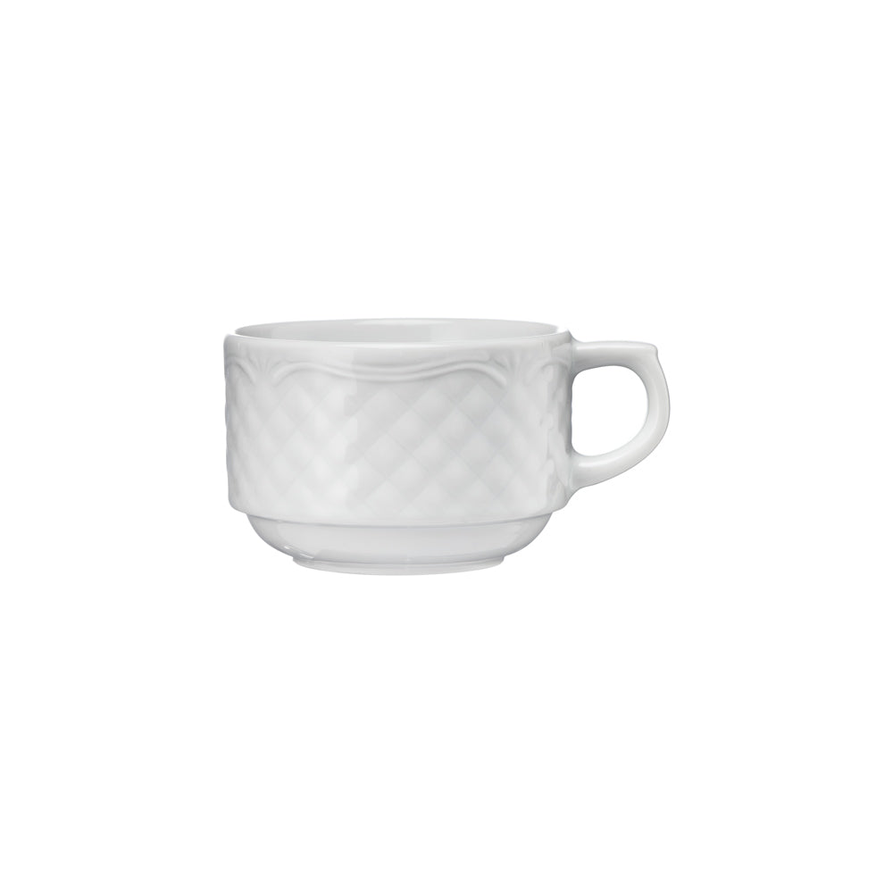 Stalgast Kaffeetasse, Porzellan, weiß, Serie Aphrodite, Lubiana, 0,19 Liter