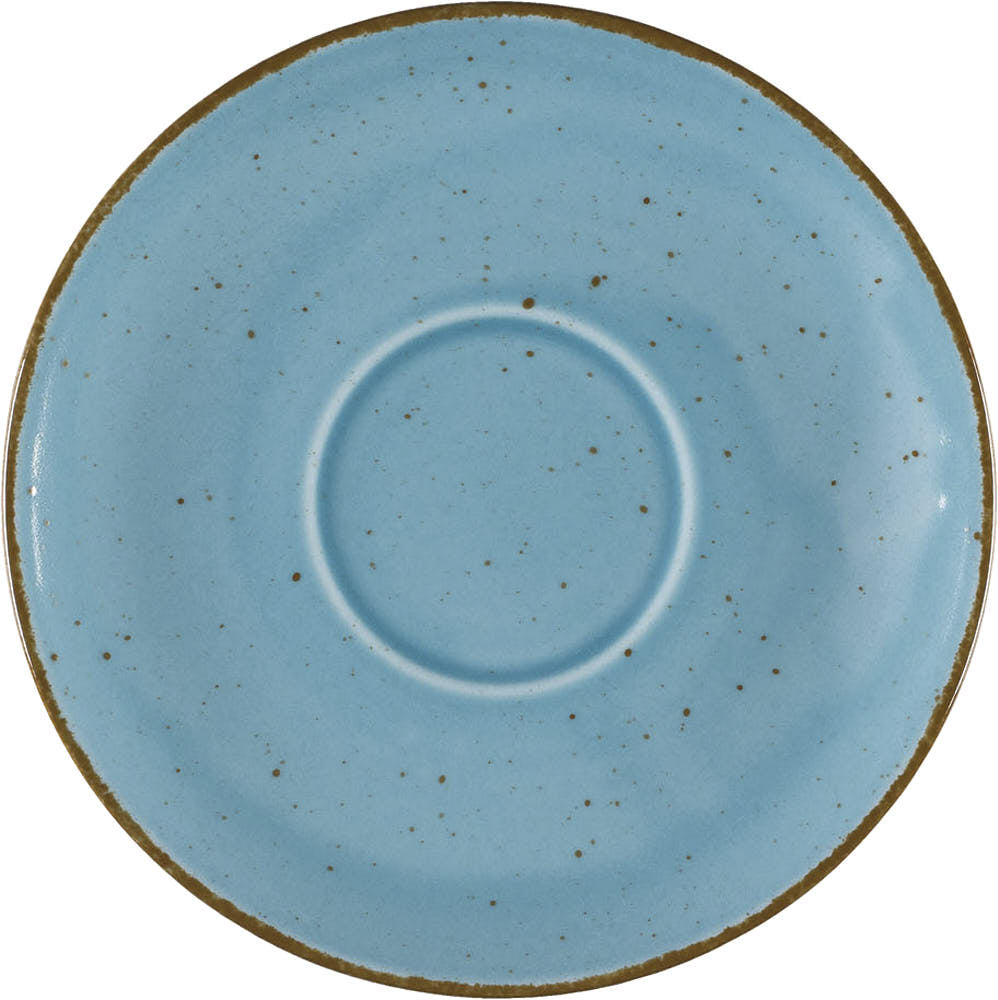 Stalgast Untertasse, Serie Aida, türkis, braun gesprenkelt, Ø 160 mm, 12 Stück