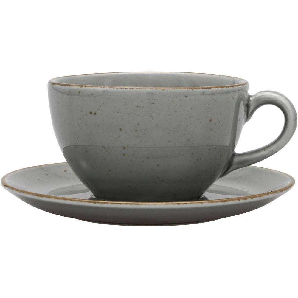 Stalgast Untertasse, Serie Aida, grau, braun gesprenkelt, Ø 160 mm, 12 Stück