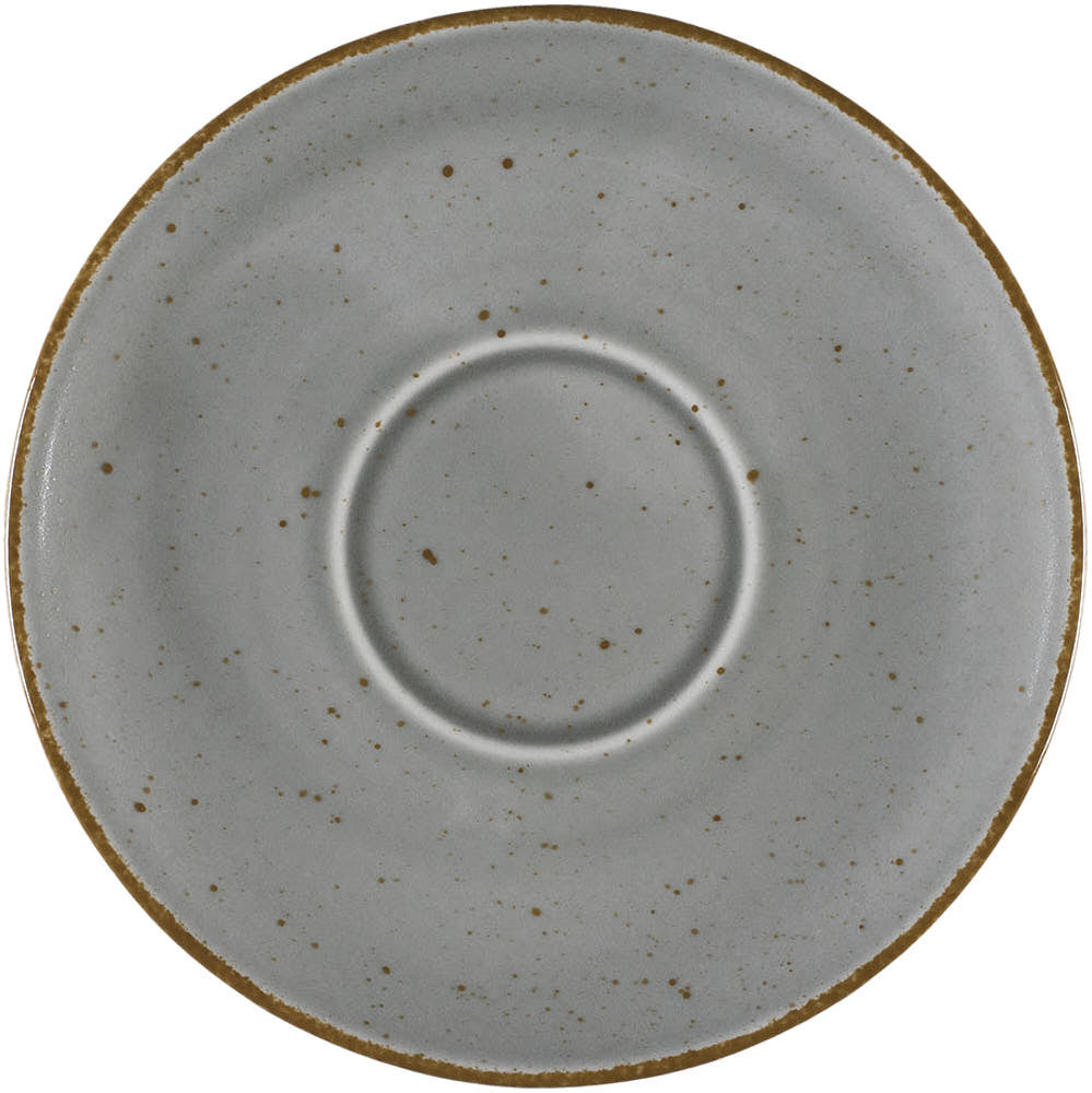 Stalgast Untertasse, Serie Aida, grau, braun gesprenkelt, Ø 160 mm, 12 Stück