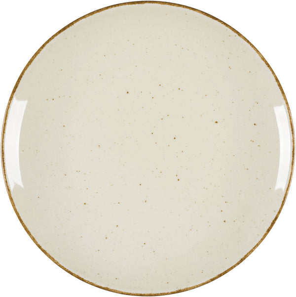 Stalgast Teller flach, Serie Hotel, cremefarben, braun gesprenkelt, Ø 280 mm, 12 Stück