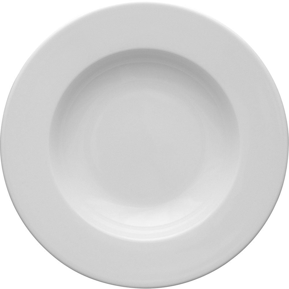 Stalgast Tiefer Teller aus Porzellan, weiß, Serie Versailles, Lubiana, D. 225 mm