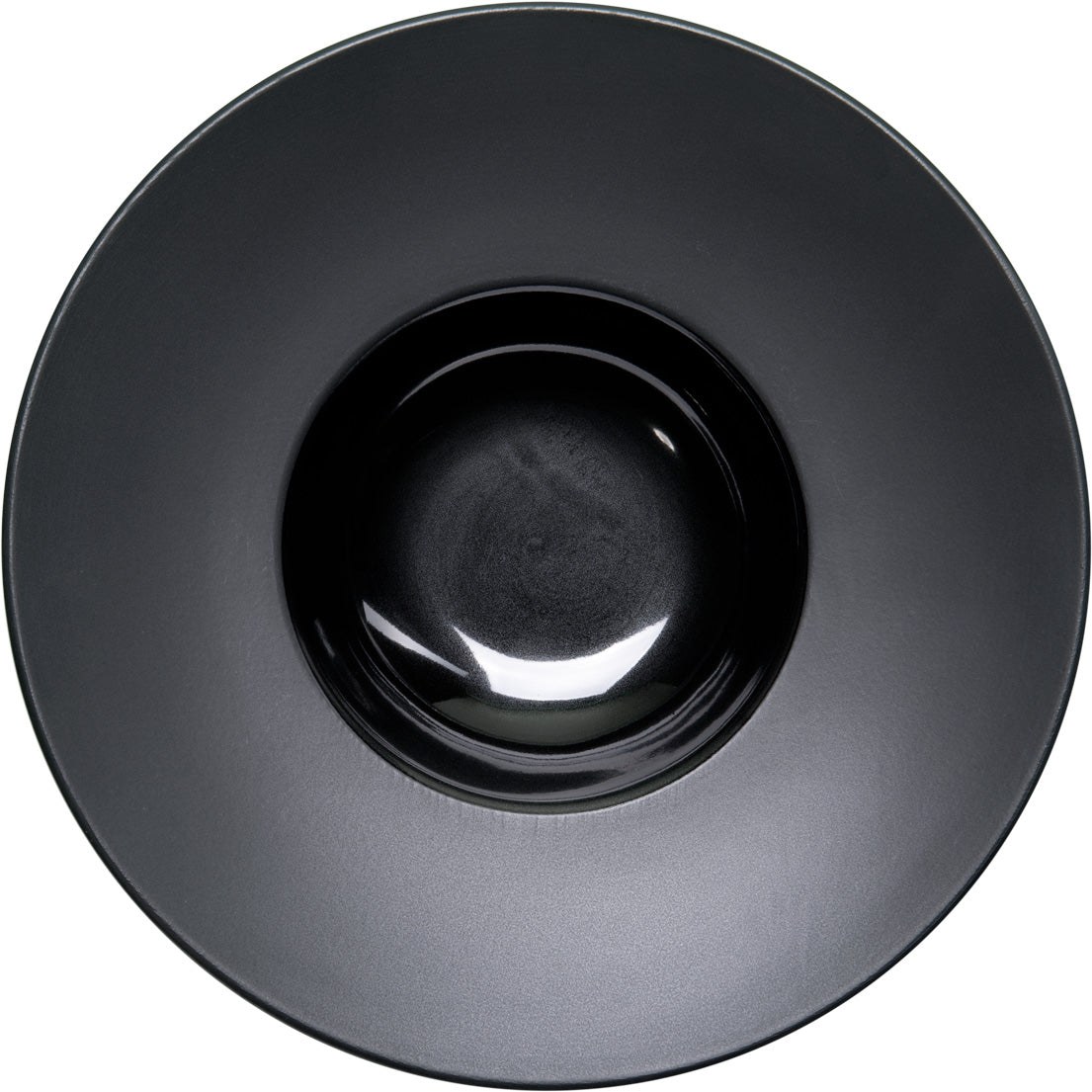 Stalgast Porzellan Suppenteller aus der Serie Gourmet Kontrast, schwarz, Ø 230 mm