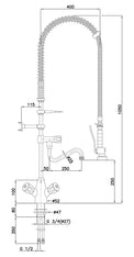 Bartscher Zweigriffmischer 26L-1801B