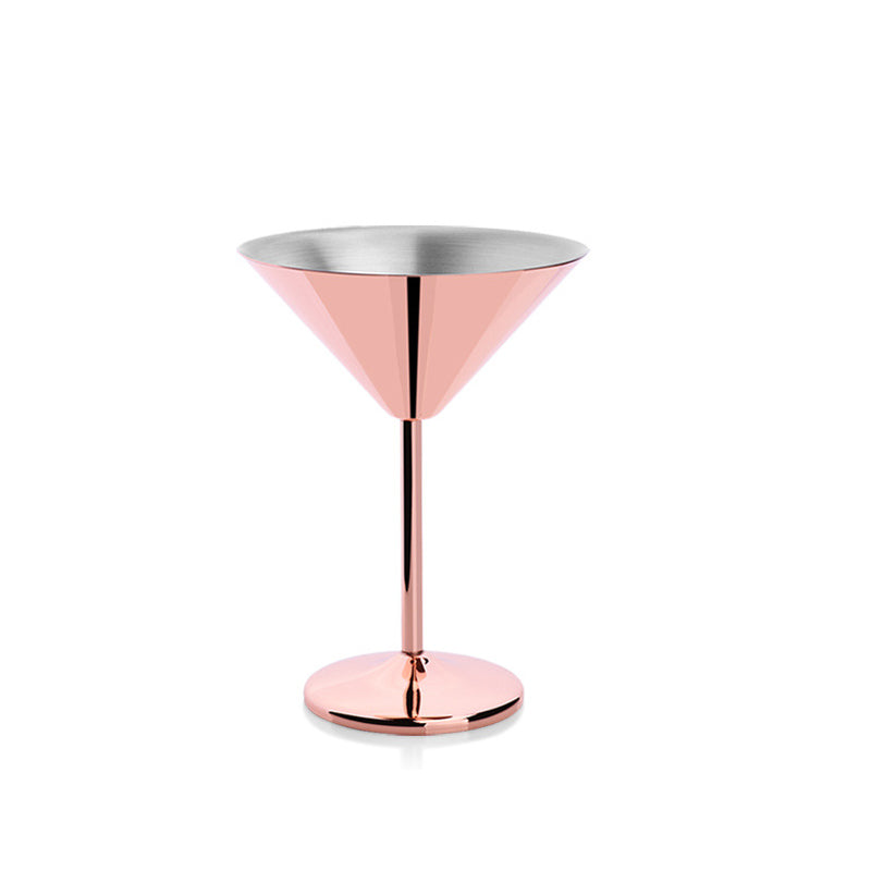 Stalgast 2 Martini-Gläser, Edelstahl, kupferfarben, 0,250 Liter
