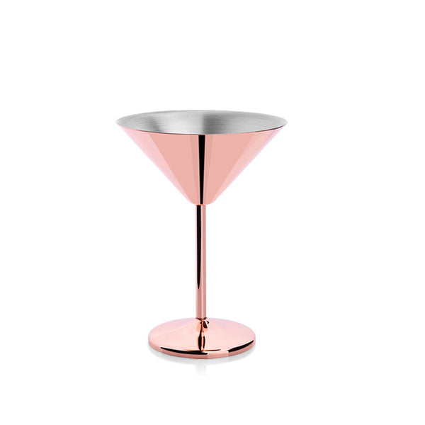 Stalgast 2 Martini-Gläser, Edelstahl, kupferfarben, 0,250 Liter
