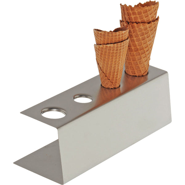 Stalgast Eiswaffelhalter für vier Waffeln, Edelstahl, 9,5 x 27 x 9 cm (BxTxH)