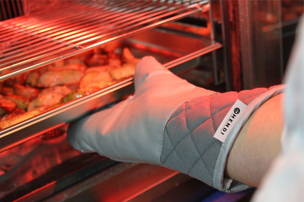 HENDI Ofenhandschuhe, Glasfaser – 2 Stück