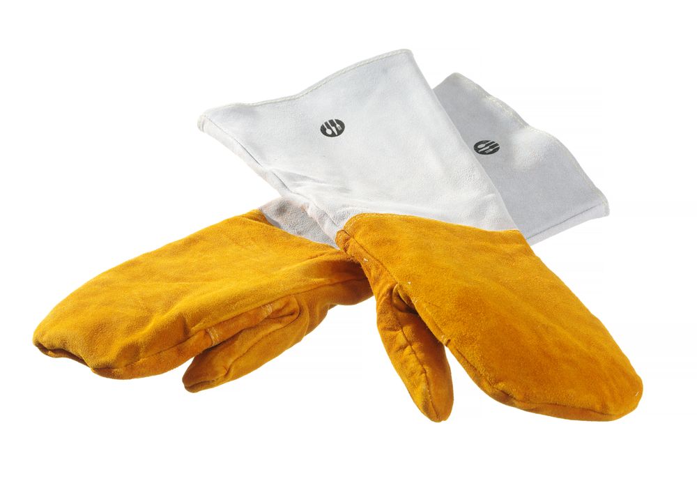 HENDI Leder-Grillhandschuhe hitzebeständig, 2 Stück