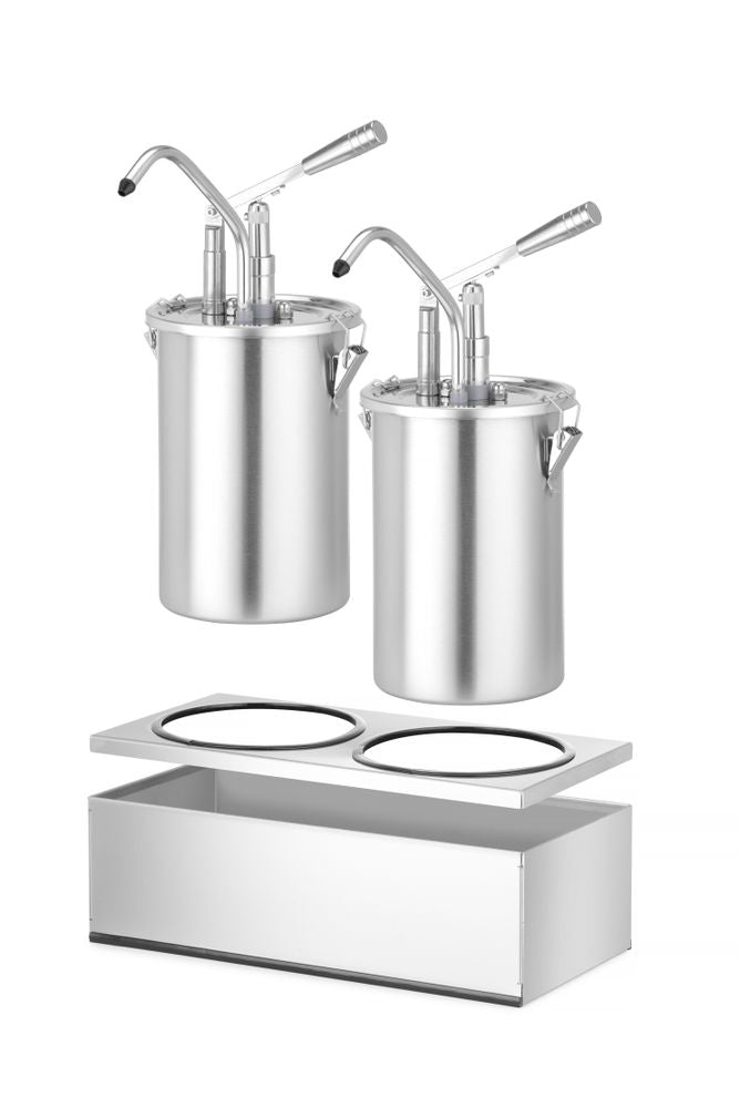 HENDI Saucenspender, Edelstahl, Zweier-Set