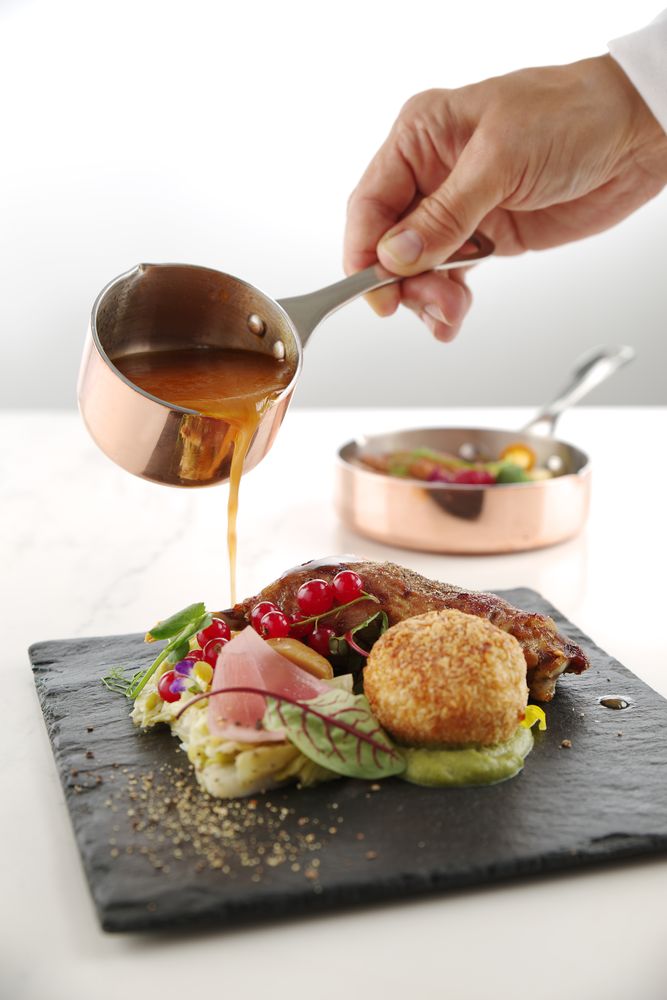 HENDI Miniatur-Kasserolle mit Ausgießer