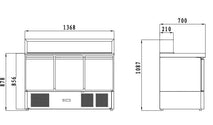 Pizza-Saladette 3-türig - 1365 Liter