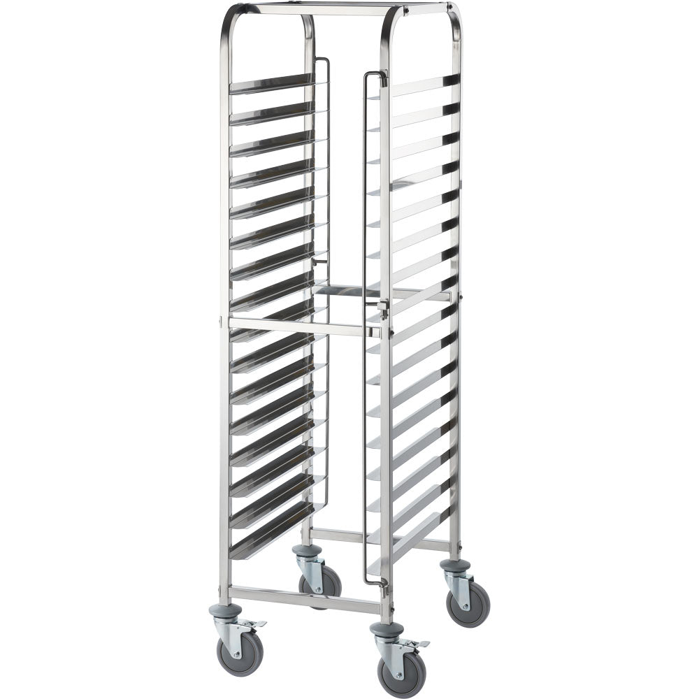 Stalgast Tablettwagen aus Edelstahl, passend für 16 x Tablett 600 x 400 mm, 470 x 620 x 1735 mm (BxTxH)