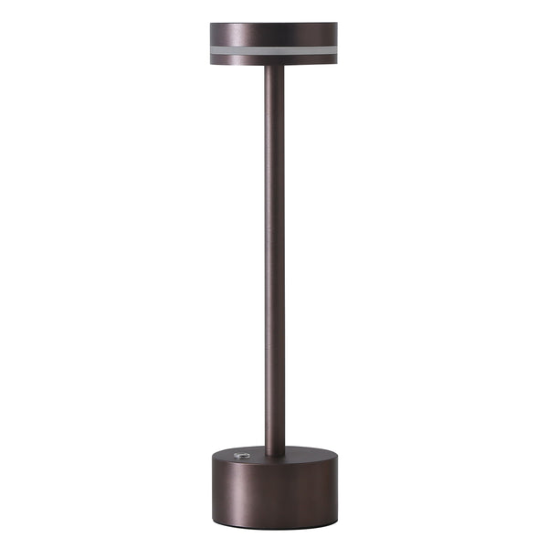 Stalgast LED-Tischleuchte kabellos mit Touch-Bedienung, dimmbar, braun, H. 320 mm
