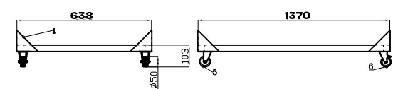 Combisteel Unterbau für Saladette 3 Türen