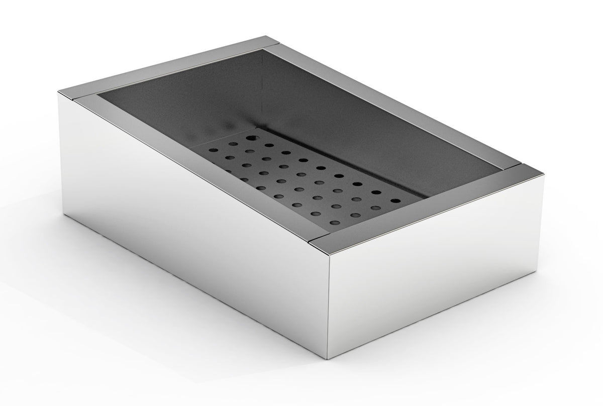 Combisteel Gemahlenes Eis Behälter Schief 1/1 GN AISI 304 Wasserhahn An der Bedienung Seite