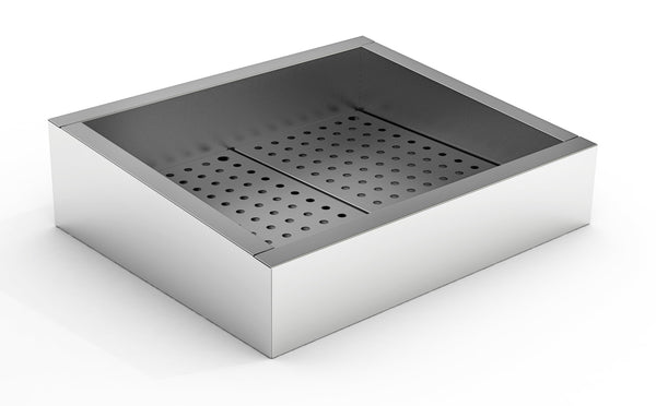 Combisteel Gemahlenes Eis Behälter Schief 2/1 GN AISI 304 Wasserhahn An der Bedienung Seite