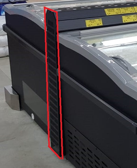 Combisteel Tiefkühltruhe Verbindung Seite Schwarz für Insel ohne Kopf Element - für 7072.0100-0110-0115