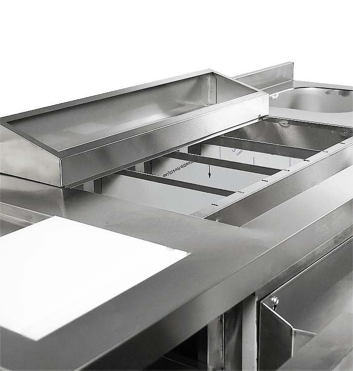 Combisteel Cocktailstation - Bar und Getränkekühltisch Inklusiv Spülbecken, Gläserdruckspüler, Frontseitiger Stauraum fü
