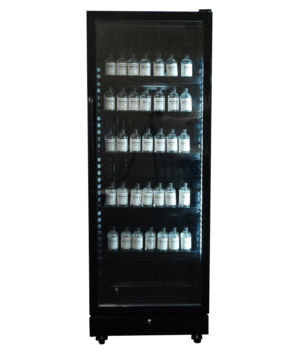 Combisteel Kühlschrank 1 Glastür Schwarz SVE-450 Bl