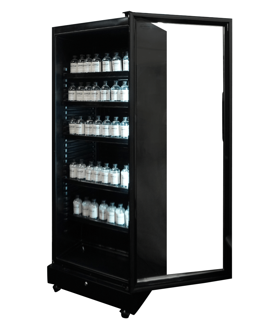 Combisteel Kühlschrank 1 Glastür Schwarz SVE-450 Bl