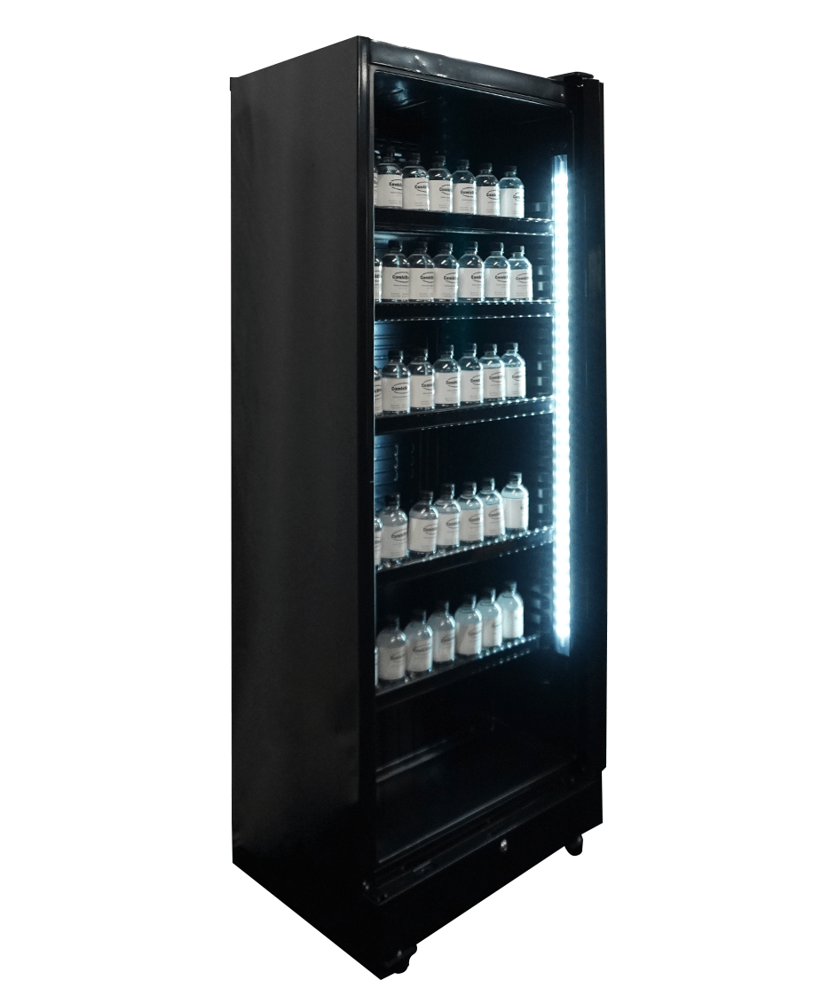 Combisteel Kühlschrank 1 Glastür Schwarz SVE-450 Bl