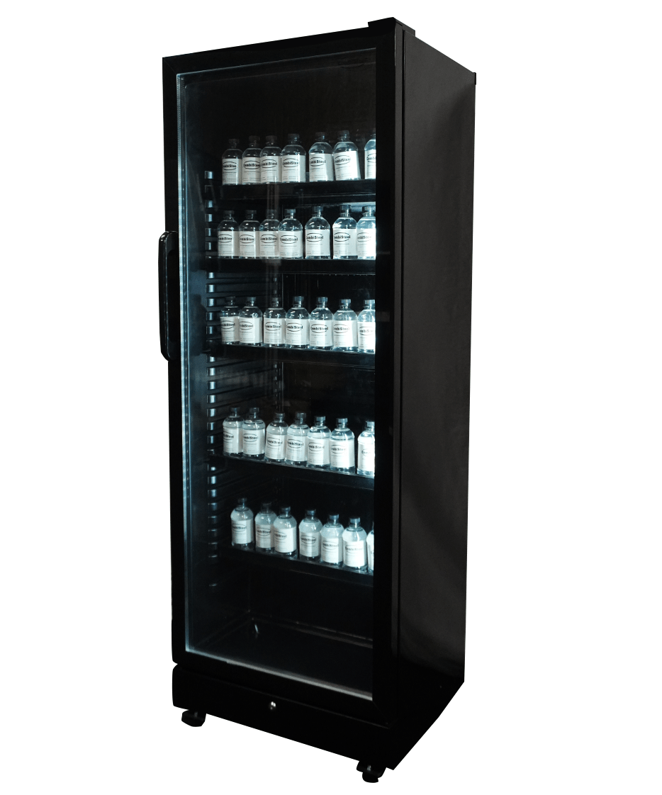 Combisteel Kühlschrank 1 Glastür Schwarz SVE-450 Bl