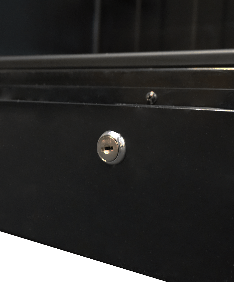 Combisteel Kühlschrank 1 Glastür Schwarz mit Canopy SVE-450 Blc