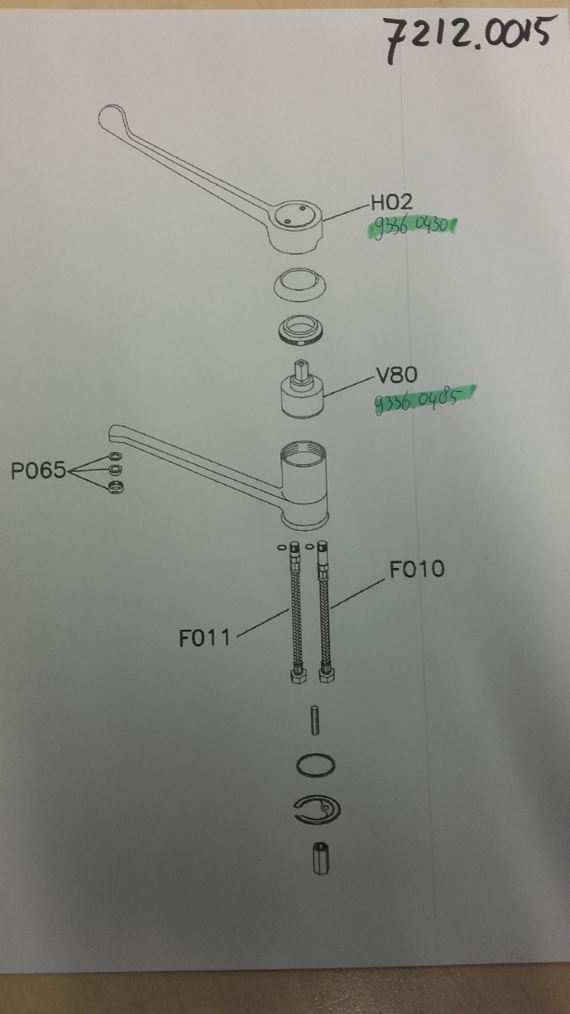 Combisteel Zapfen mit Ellebogenbedienung