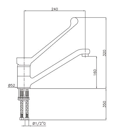 Combisteel Zapfen mit Ellebogenbedienung