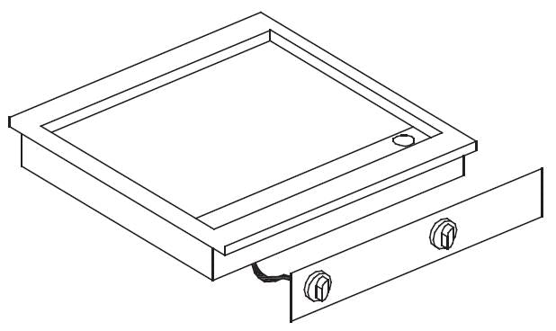 Combisteel El. Grillplatte Glatt 400V, 625 x 600 x 181 mm