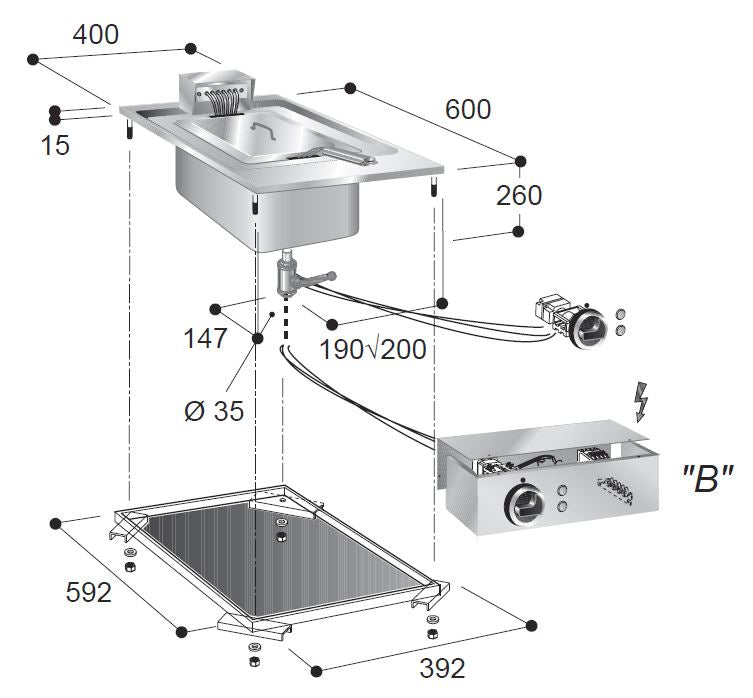 Combisteel Elektrofriteusen 1 x 10 L (7266.0065)