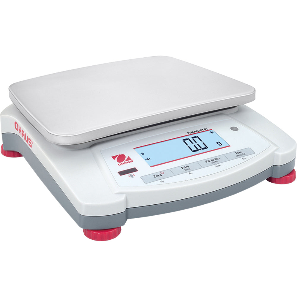 Stalgast Portable Mehrzweckwaage Ohaus Navigator, 240x250x74 mm (BxTxH), Wägebereich bis 6,4 kg, Teilung 2 g