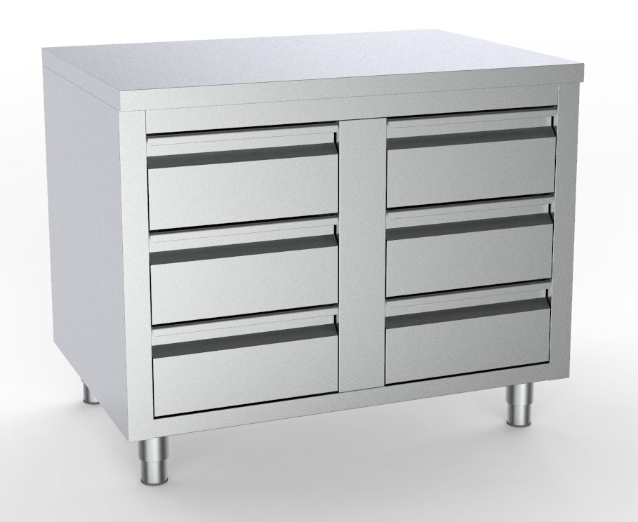 Combisteel Arbeitstisch mit 6 Schubladen 1000, Serie 700