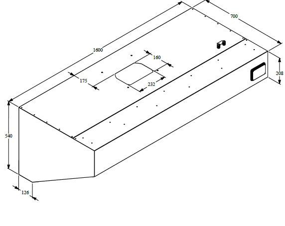 Combisteel Wandhauben Komplett 1600, Serie 700