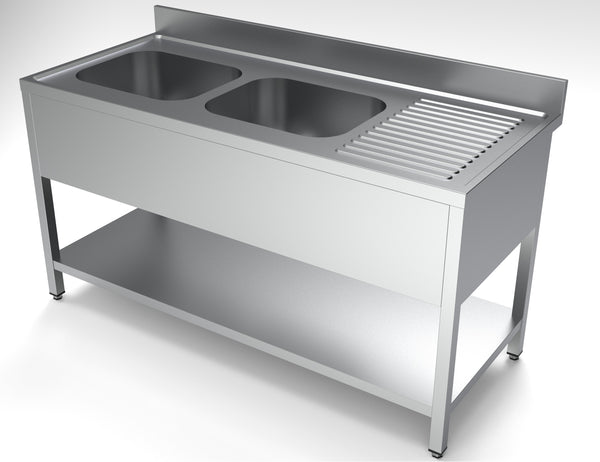 Combisteel Spültisch Grundboden 2 Links 1600, Serie 700