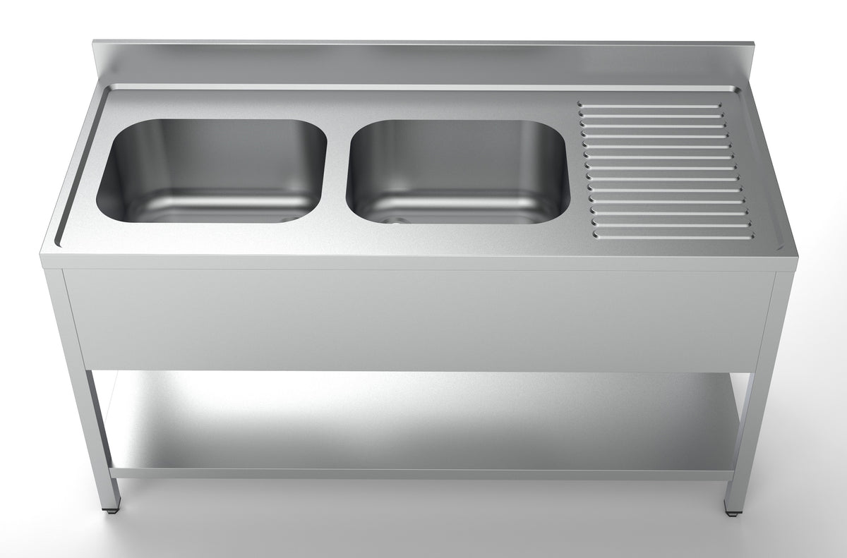 Combisteel Spültisch Grundboden 2 Links 1600, Serie 700