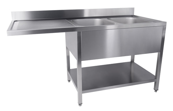 Combisteel Spültisch Grundboden Spülmaschine Selbstmontage 2 Rechts 1600, Serie 700