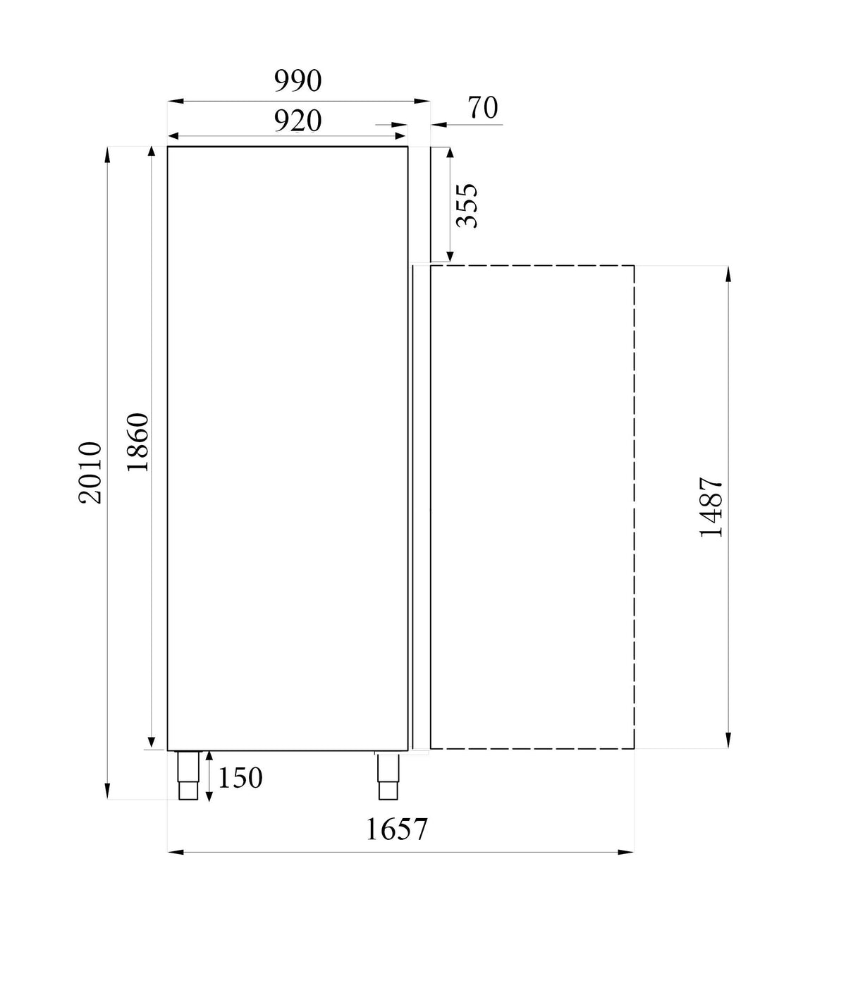 Combisteel Bäckerei Tiefkühlschrank