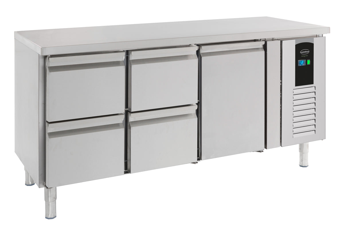 Combisteel Kühltisch 1 Tür und 4 Schubladen Energy Line, Serie 700