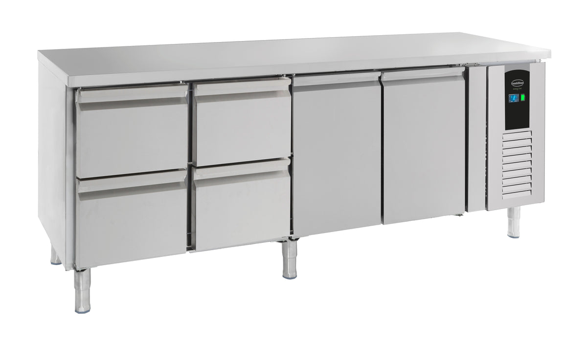 Combisteel Kühltisch 2 Türen und 4 Schubladen Energy Line, Serie 700