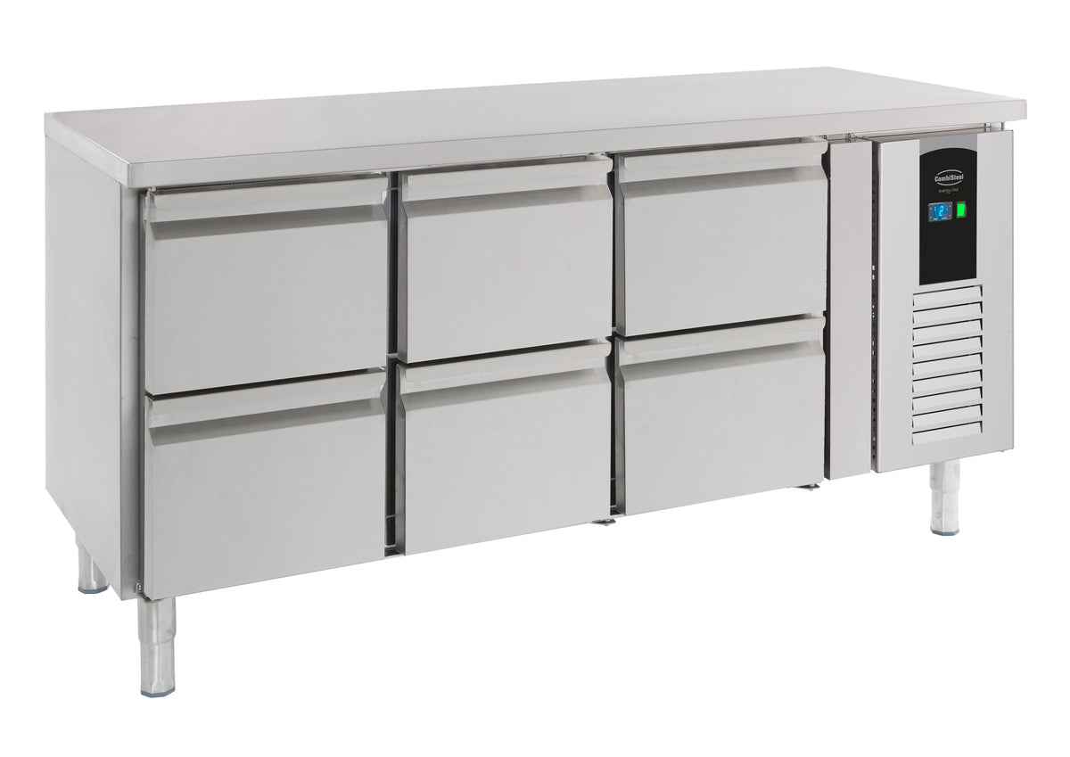 Combisteel Kühltisch 6 Schubladen Energy Line, Serie 700, 1795 x 700 x 860 mm