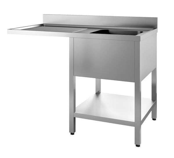 Combisteel Spültisch Grundboden Spülmaschine Demontabel 1 Rechts 1200, Serie 700