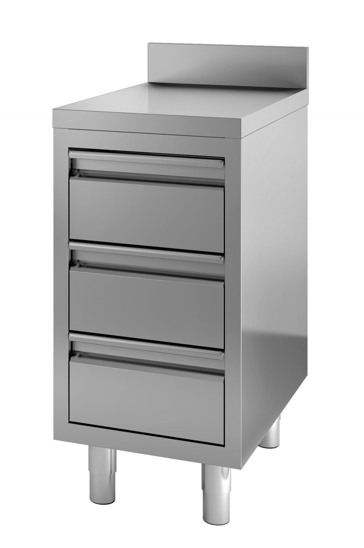 Combisteel Arbeitstisch mit Schubladen Aufkantung 400, Serie 700