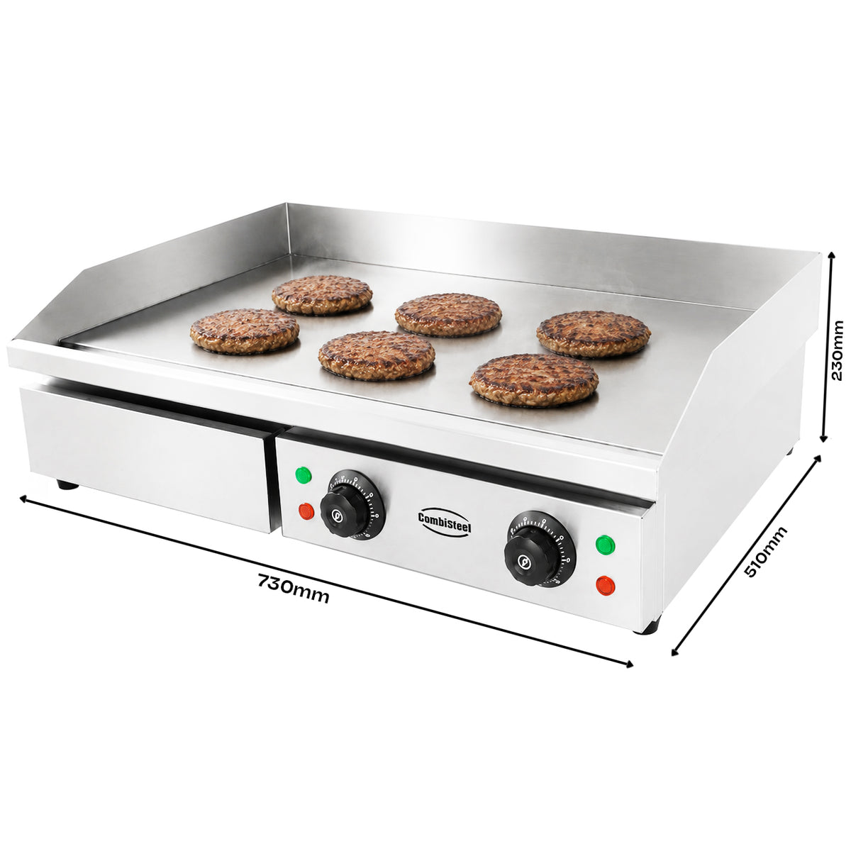 Combisteel Elektro Grillplatte, 730 x 510 x 230 mm