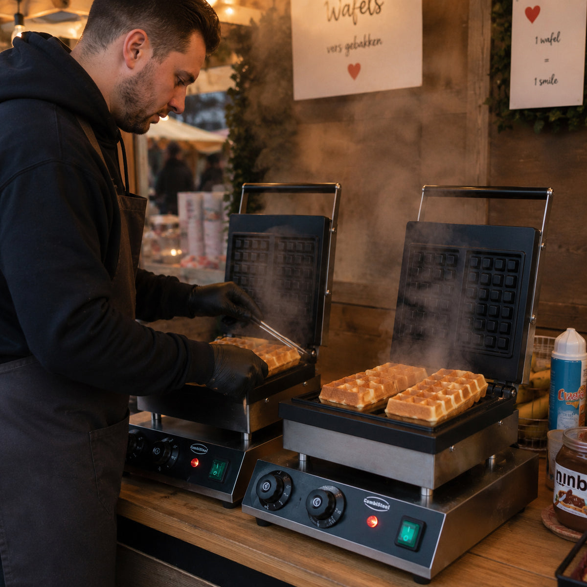 Combisteel Waffeleisen, 300 x 450 x 250 mm