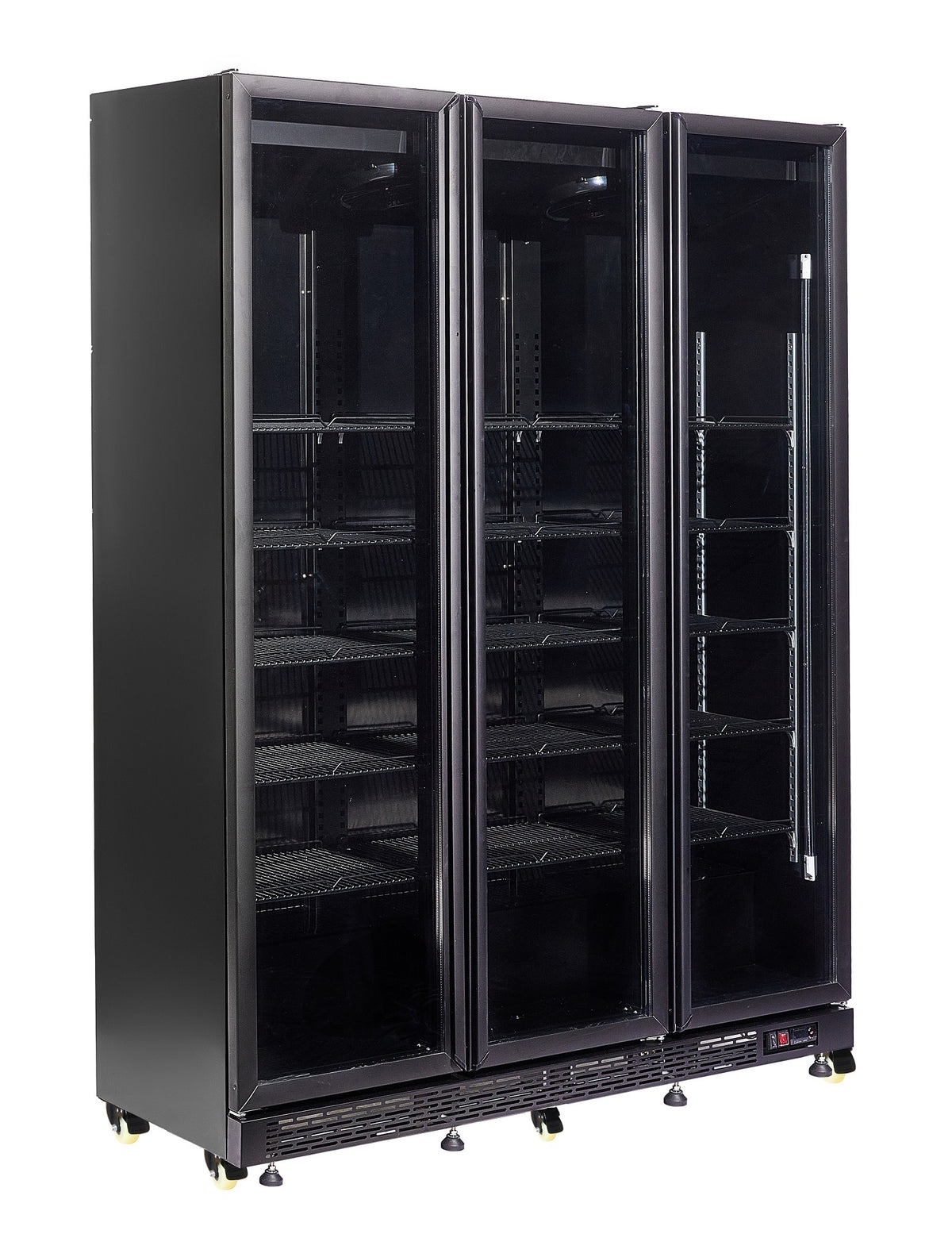 Combisteel Kühlschrank 3 Glastüren Schwarz NAP-1200*TRANSPORT auf Anfrage*